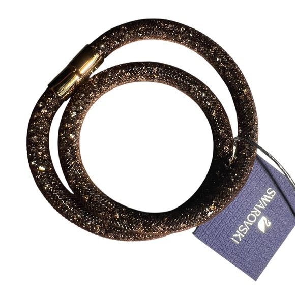 NWT Swarovski Gold/Brown Crystal Bracelet / Necklace - Picture 10 of 10